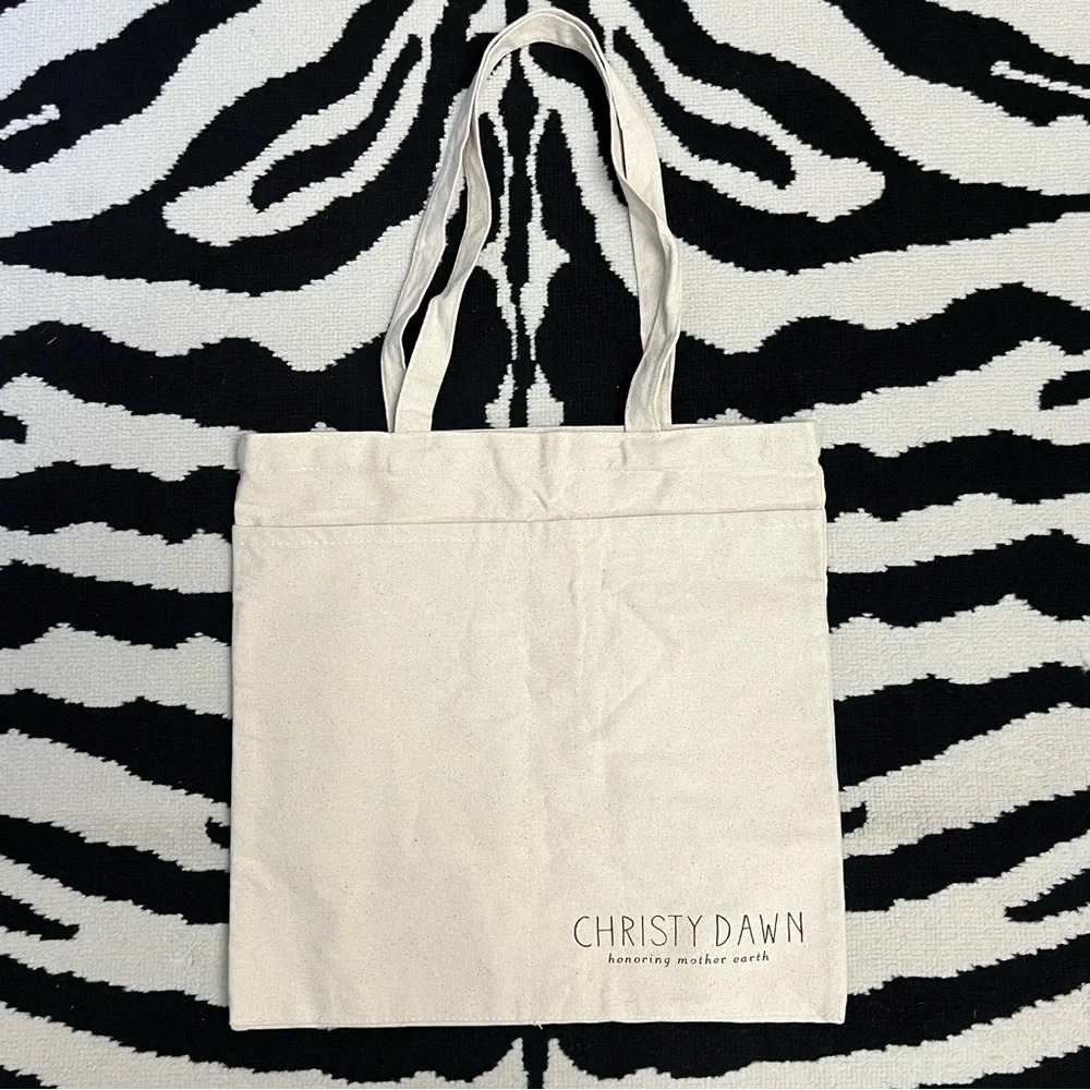 CHRISTY DAWN Tote Bag Regenerative Revolution Pockets Inside & Out Canvas